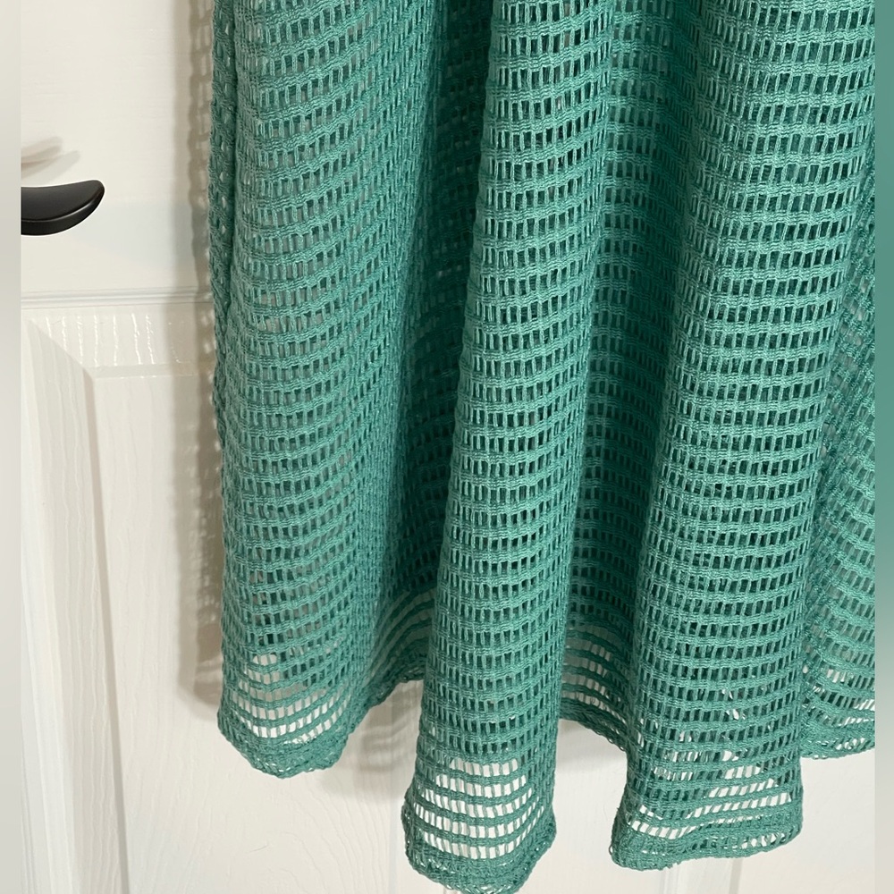 NWT: Haute Hippie Aqua Crochet Maxi Dress/Beach Cover-up Rope Straps Size Small - Picture 2 of 8